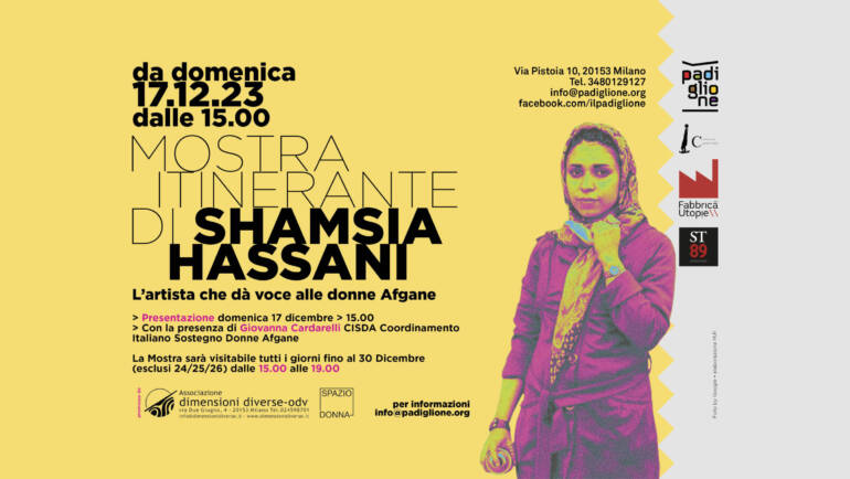 Dal 17.12 al 30.12 al padiglione mostra itinerante di Shamsia Hassani