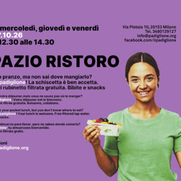 Spazio ristoro al padiglione